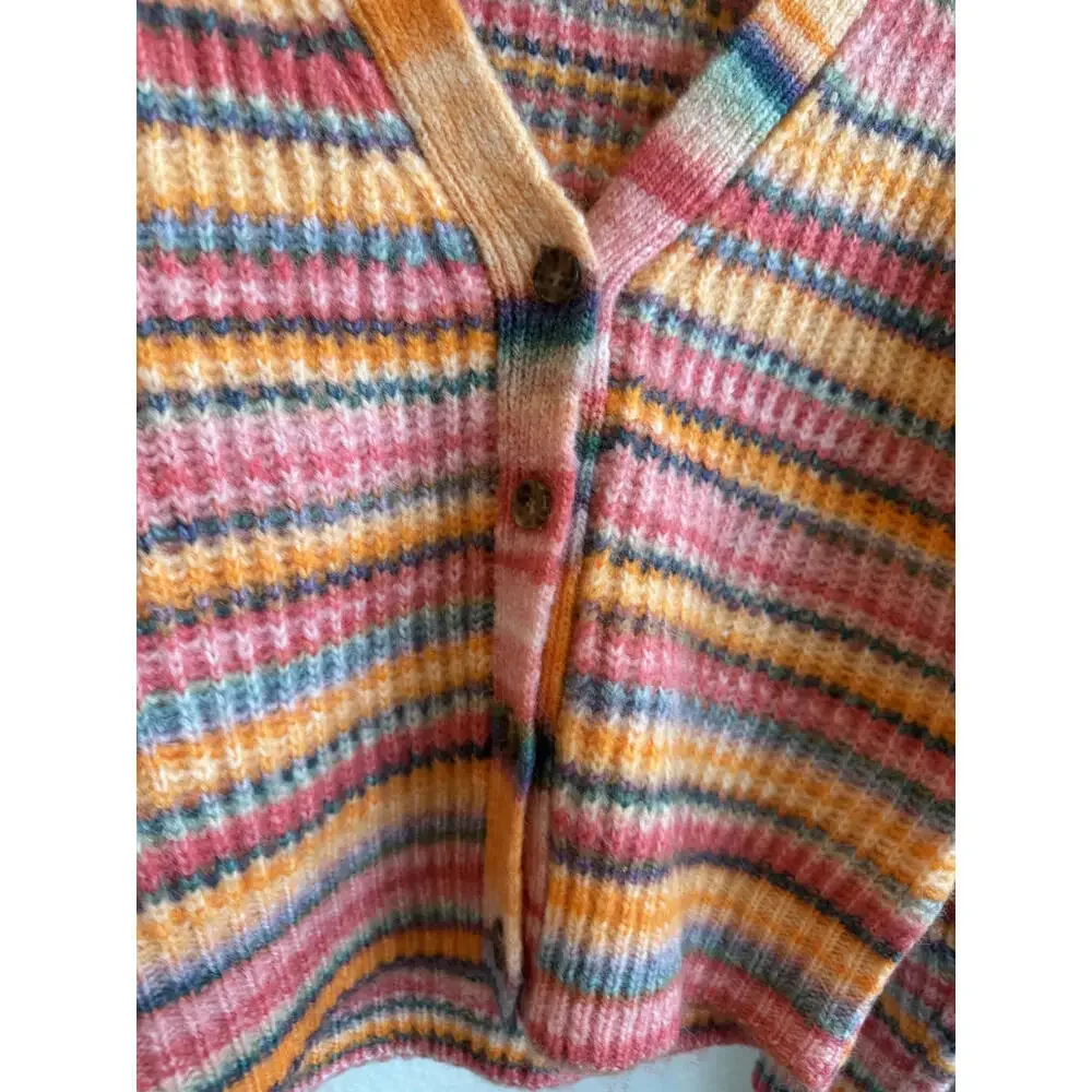 Marine Layer Dream Yarn Crop Cardigan Warm Stripe XS NWT